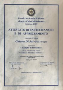 attestato Rotary 2003
